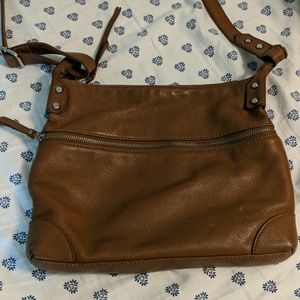 Fossil brown leather bag